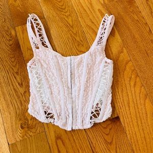 Free People Lace-up Top